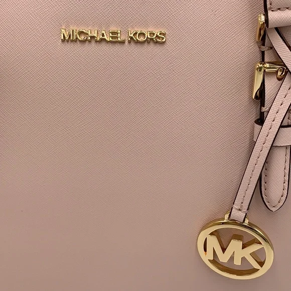 MICHAEL KORS CHARLOTTE LARGE TOP ZIP POWDER BLUSH - Picture 15 of 16